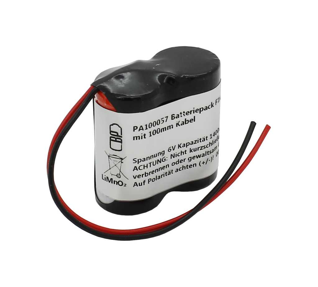 Batteriepack LiMnO2 6,0V F1x2 CR123 mit Kabel