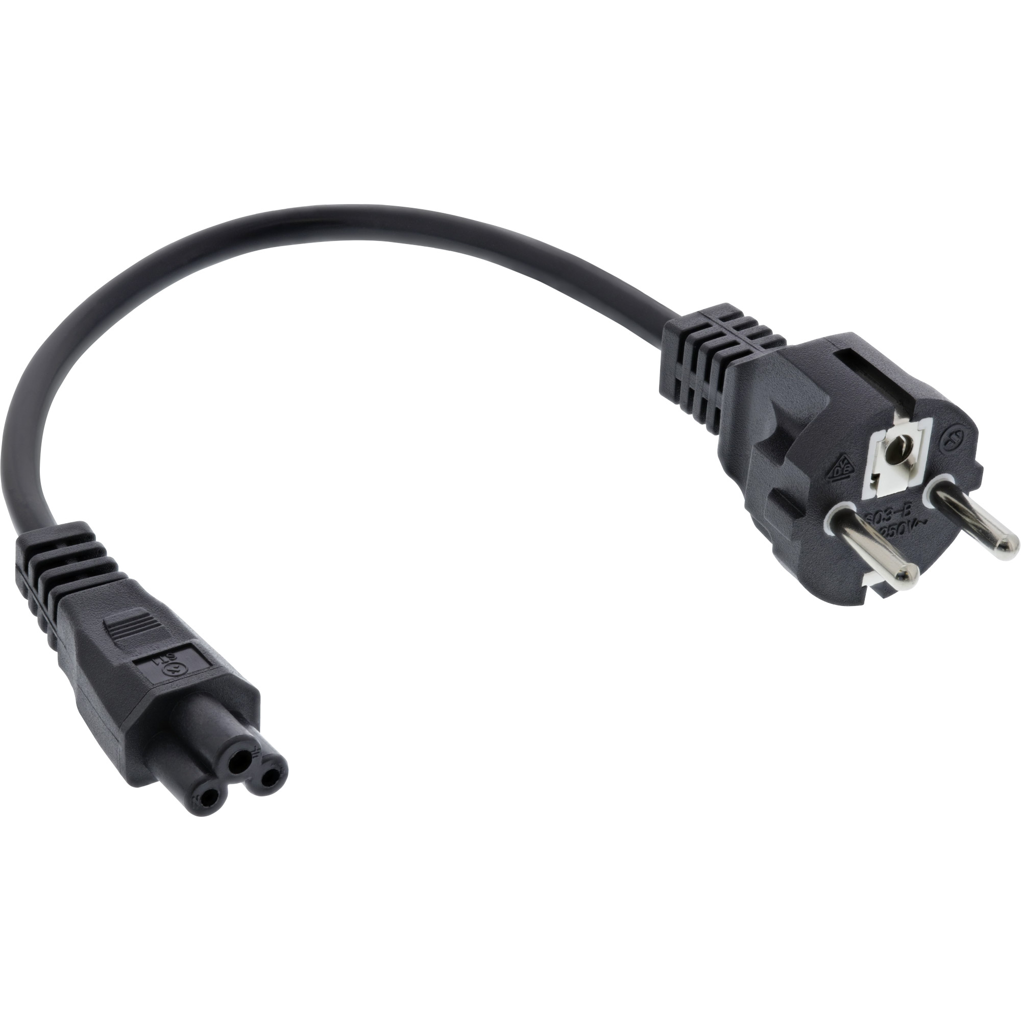 Inline® Netzkabel für Notebook, 3pol Kupplung, schwarz, 3m