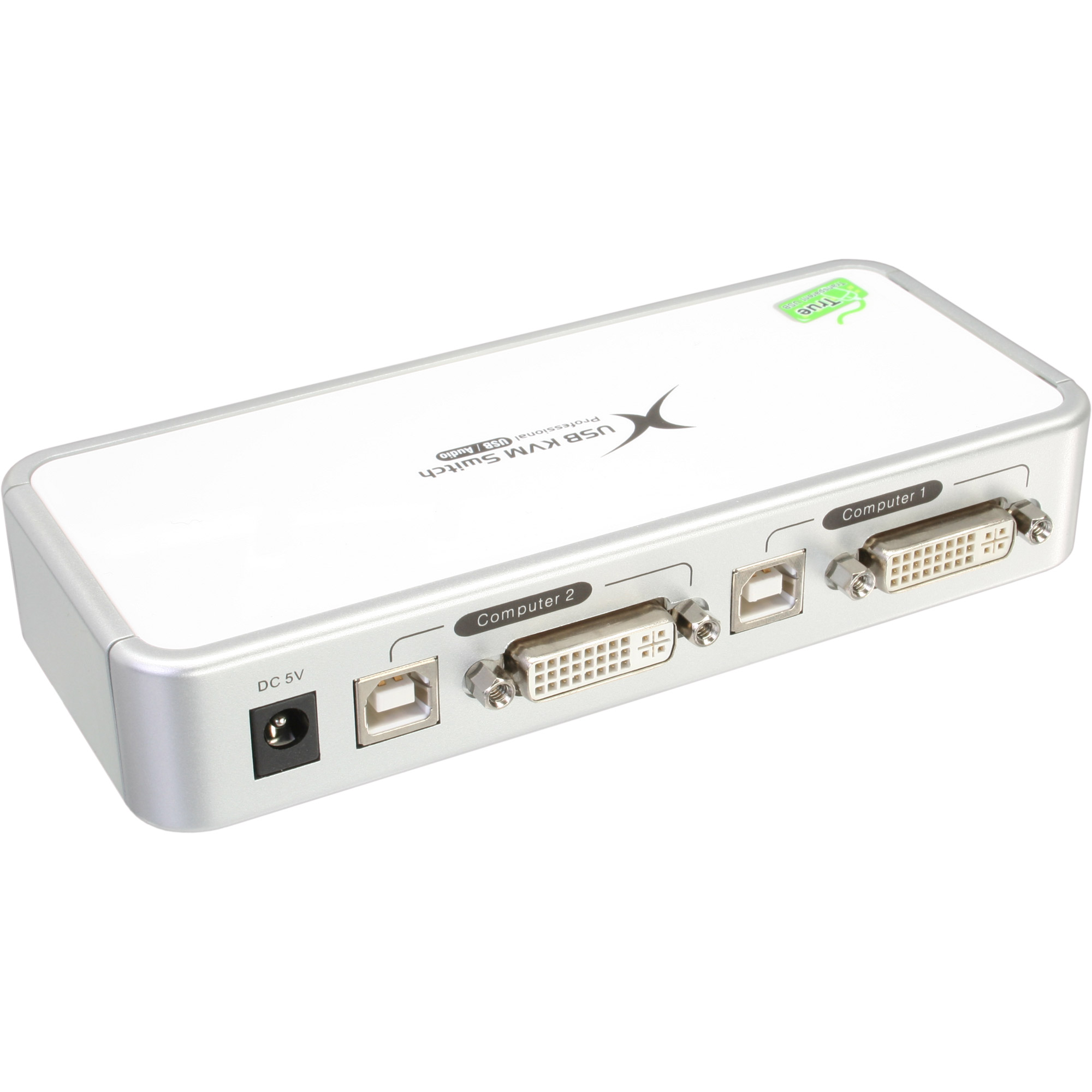 Inline® KVM Switch, DVI, 2-fach, USB (4-fach), mit Audio