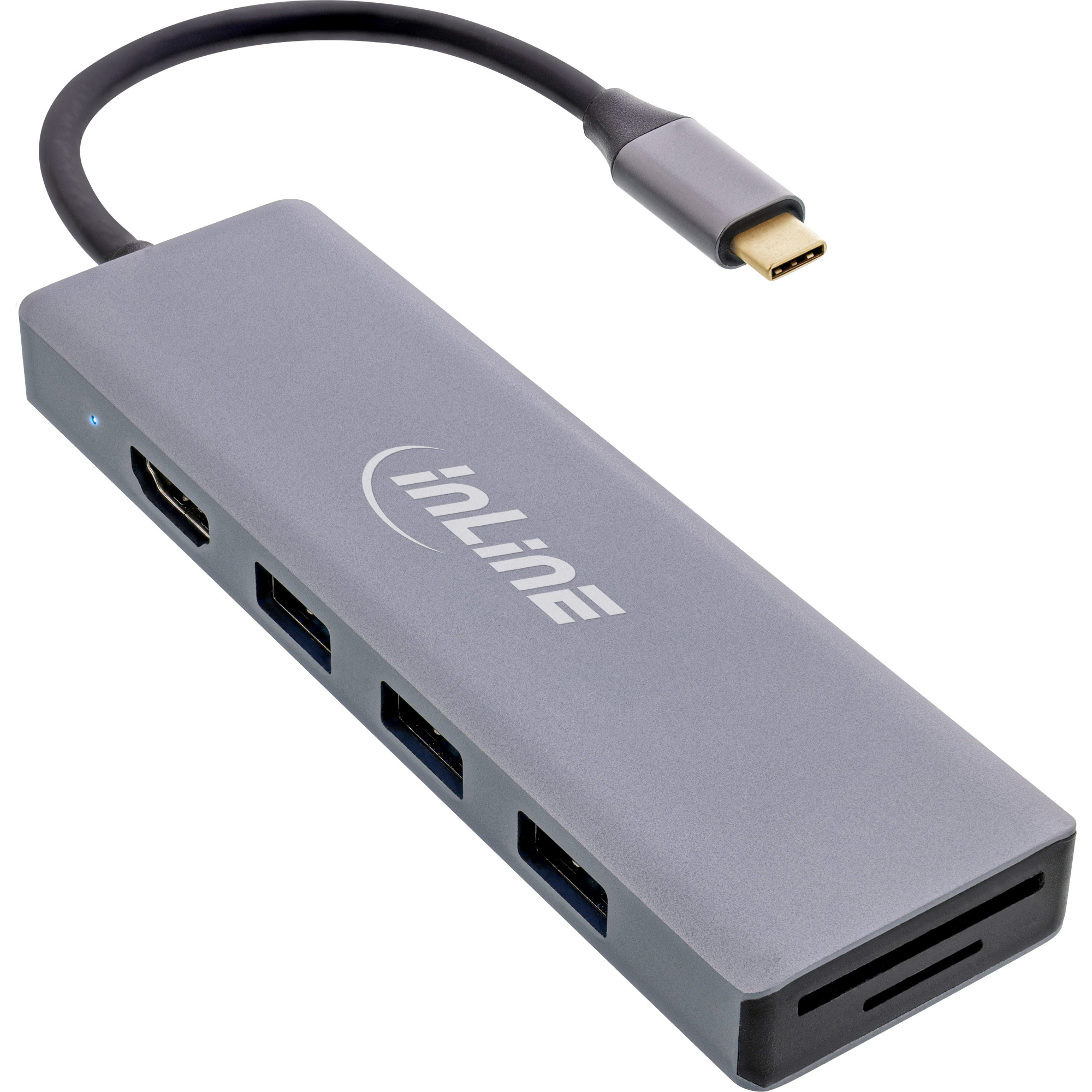 Inline® USB 3.2 USB-C Multi Hub (3x USB-A + USB-C), Cardreader, HDMI, OTG Inline® USB 3.2 USB-C Multi Hub (3x USB-A + USB-C), Cardreader, HDMI, OTG