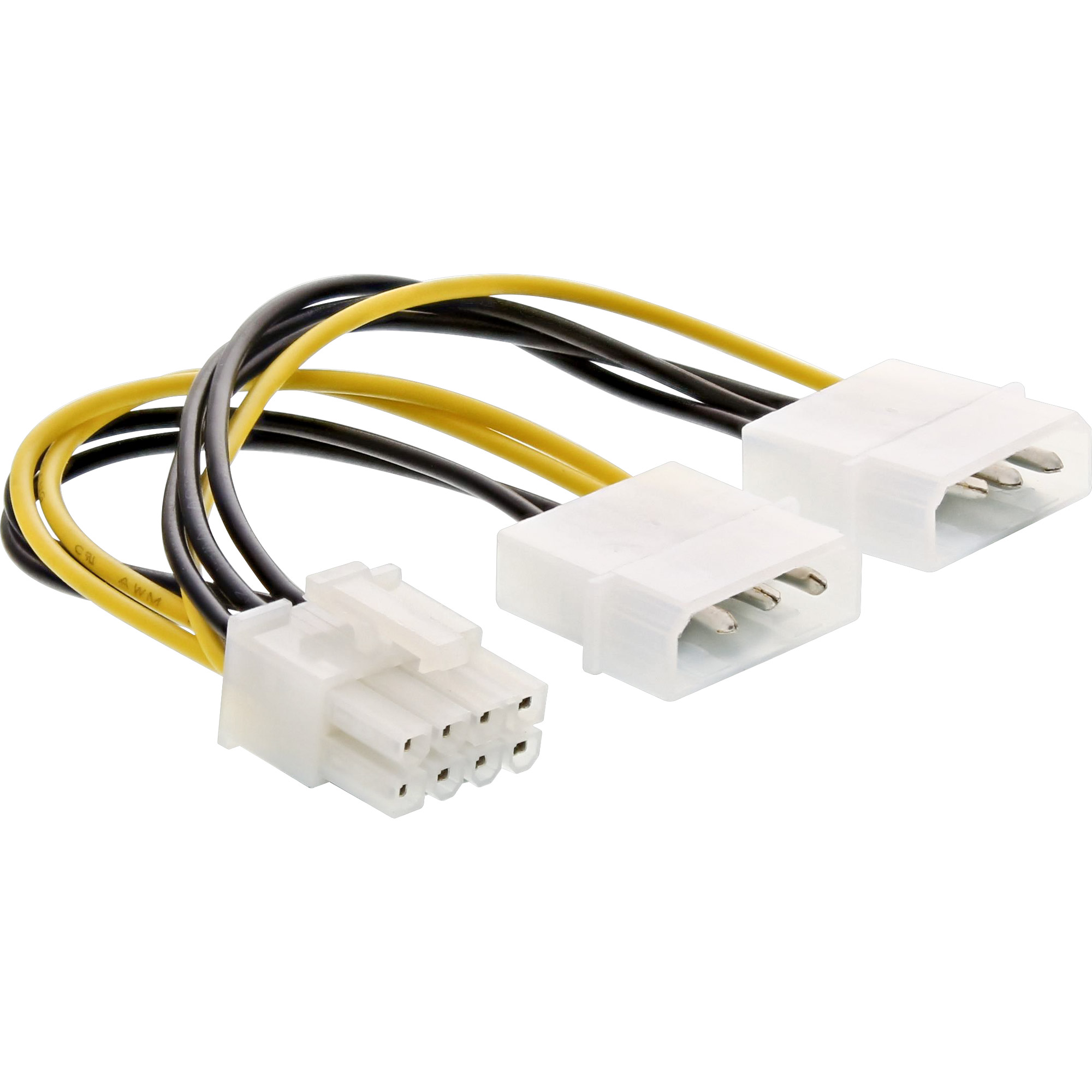 Inline® Stromadapter intern, 2x 4pol zu 8pol für PCIe (PCI-Express) Grafikkarten