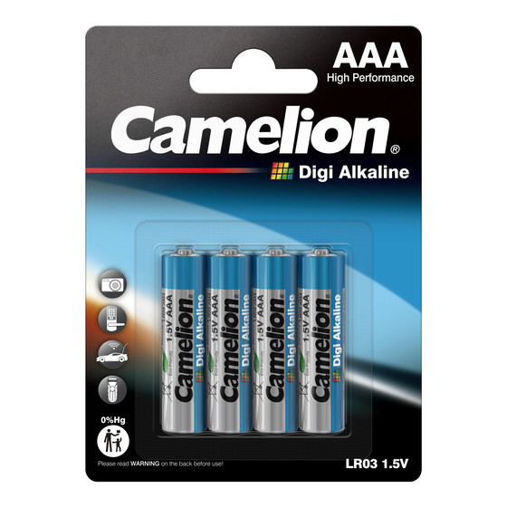 Camelion Digi AAA Micro LR03 Alkaline Batterie - 4er Verpackung Camelion Digi AAA Micro LR03 Alkaline Batterie - 4er Verpackung