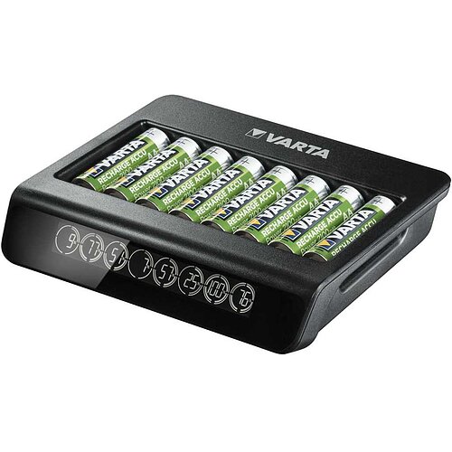 Varta 57681 101 401 LCD Multi Charger+ ein intelligentes Ladegerät für bis zu 8 AA- oder AAA-NiMH-Akkus