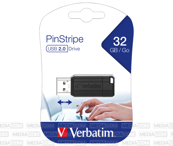 USB 2.0 Stick 32GB, PinStripe, schwarz USB 2.0 Stick 32GB, PinStripe, schwarz