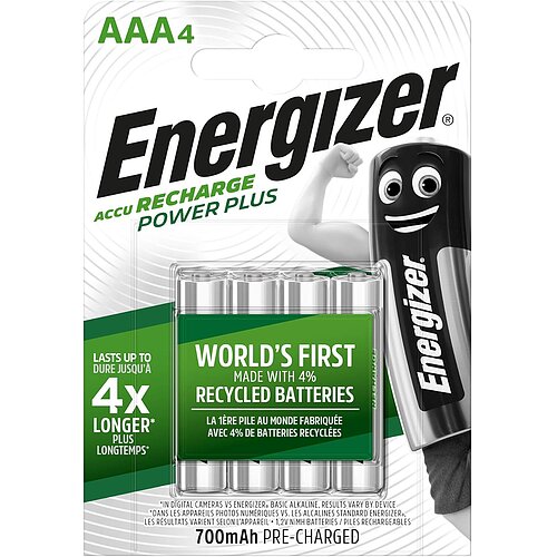 4x Energizer NiMH AAA Micro 700mAh HR03 Power Plus Akku 4x Energizer NiMH AAA Micro 700mAh HR03 Power Plus Akku