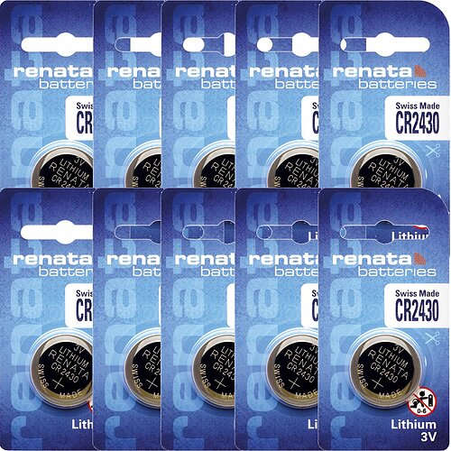10x Renata CR2430 Lithium Knopfzelle 3V Batterie 