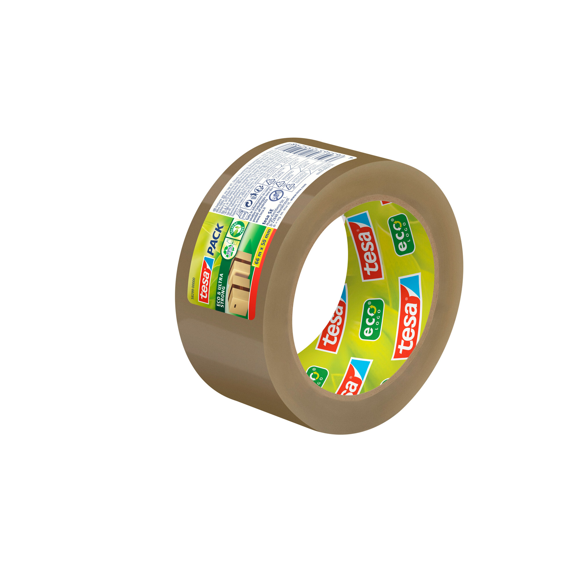 tesapack Klebeband Eco ultra Strong, 66m x 50mm, braun, 58299
