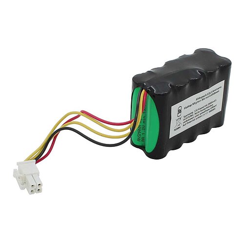 Akkupack NiMH 12V 2200mAh F2x5 Mignon AA mit 120mm Kabel und Stecker ersetzt VARTA 10/VH1800AA