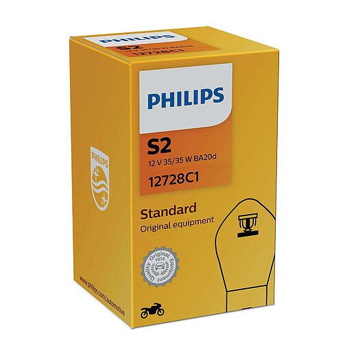 Philips S2 12V 35/35W BA20d Original Equipment 1 Stück