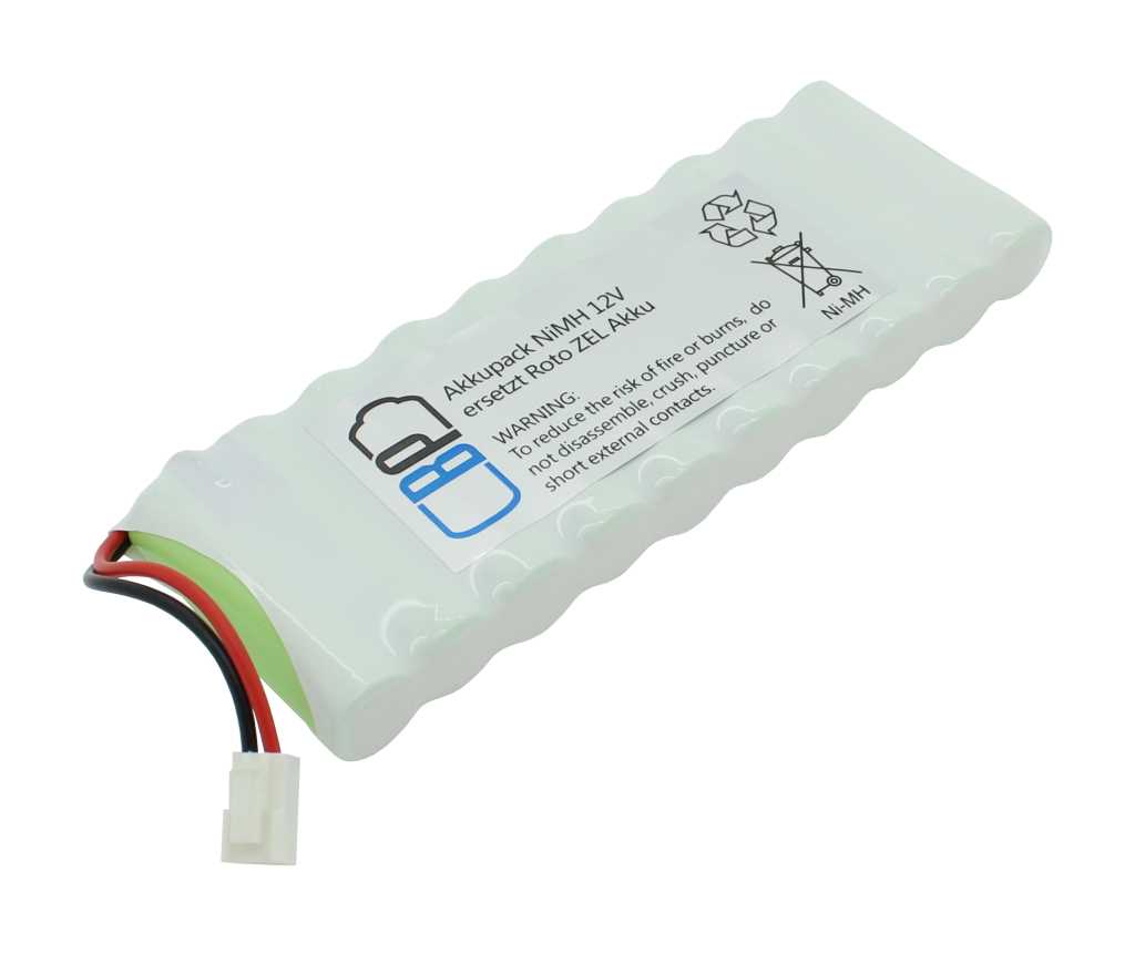 Akkupack NiMH 12,0V 2200mAh F1x10 AA ersetzt Roto ZEL Akku 12 V/2,1Ah RT2 SF G2 Akkupack NiMH 12,0V 2200mAh F1x10 AA ersetzt Roto ZEL Akku 12 V/2,1Ah RT2 SF G2