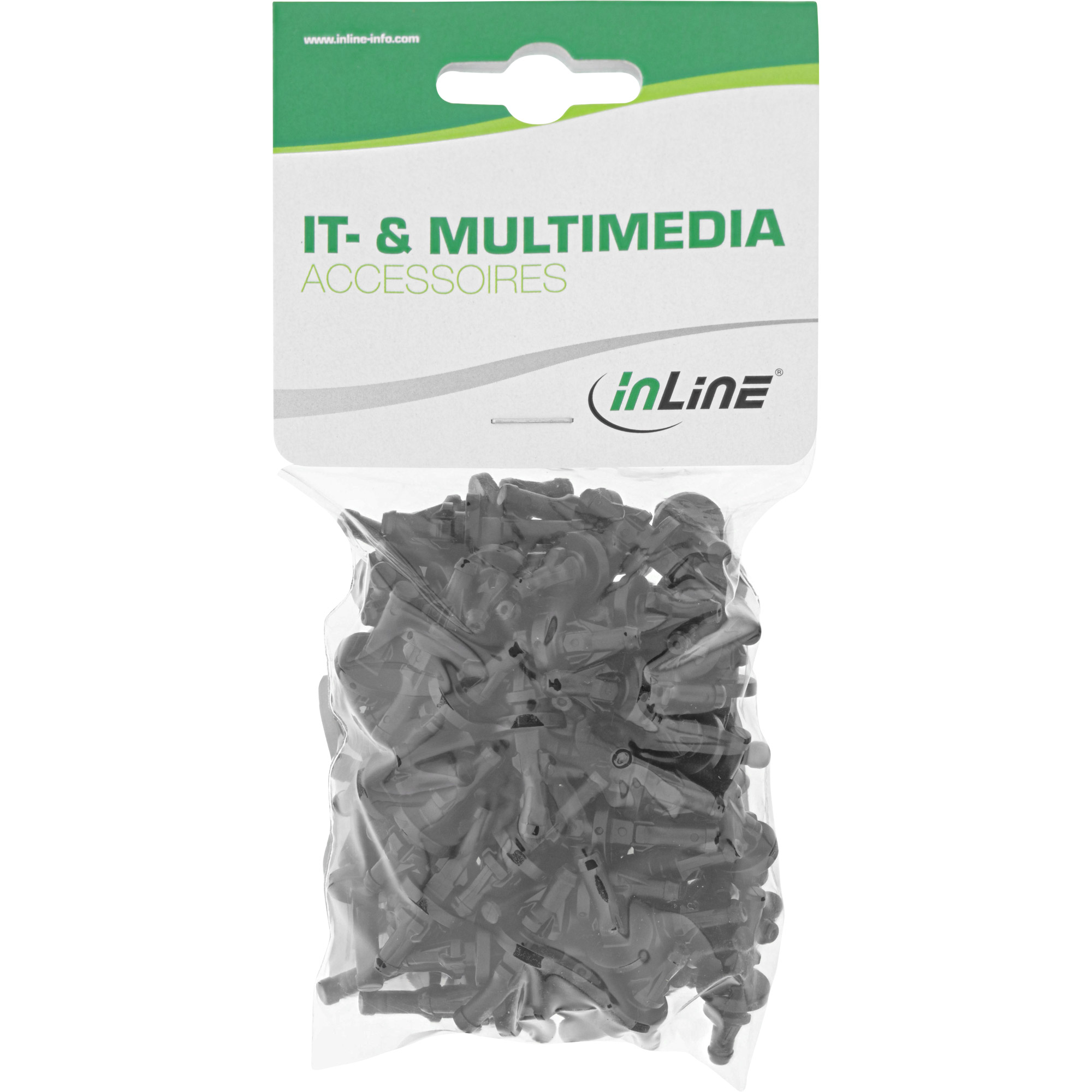 Inline® Lüfter Entkopplung, für Lüfter aller Größen von 60 bis 120mm, 100er Pack
