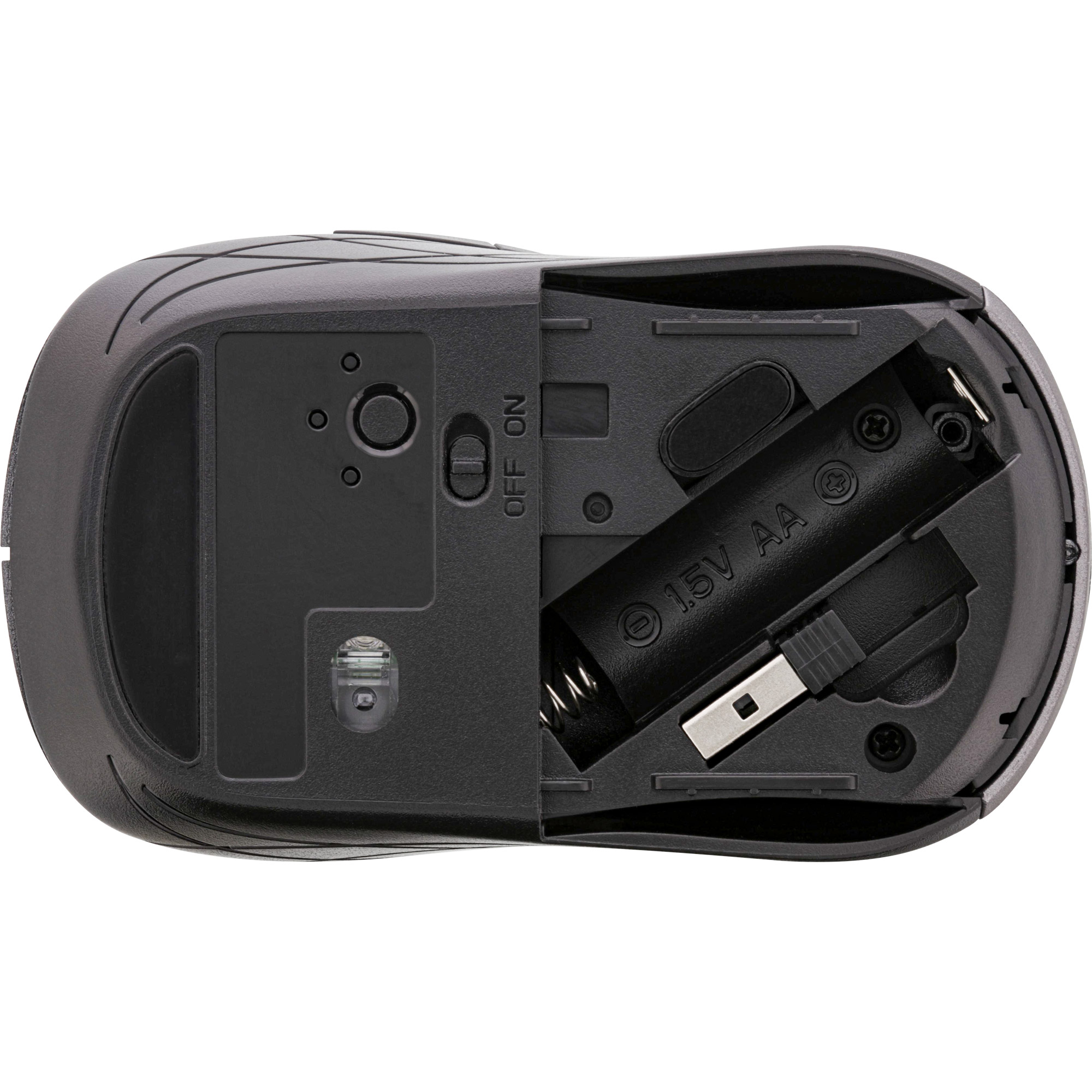 Inline® Maus 3-in-1, Bluetooth + 2x 2.4GHz Funk, 5 Tasten, optisch, grau/schwarz