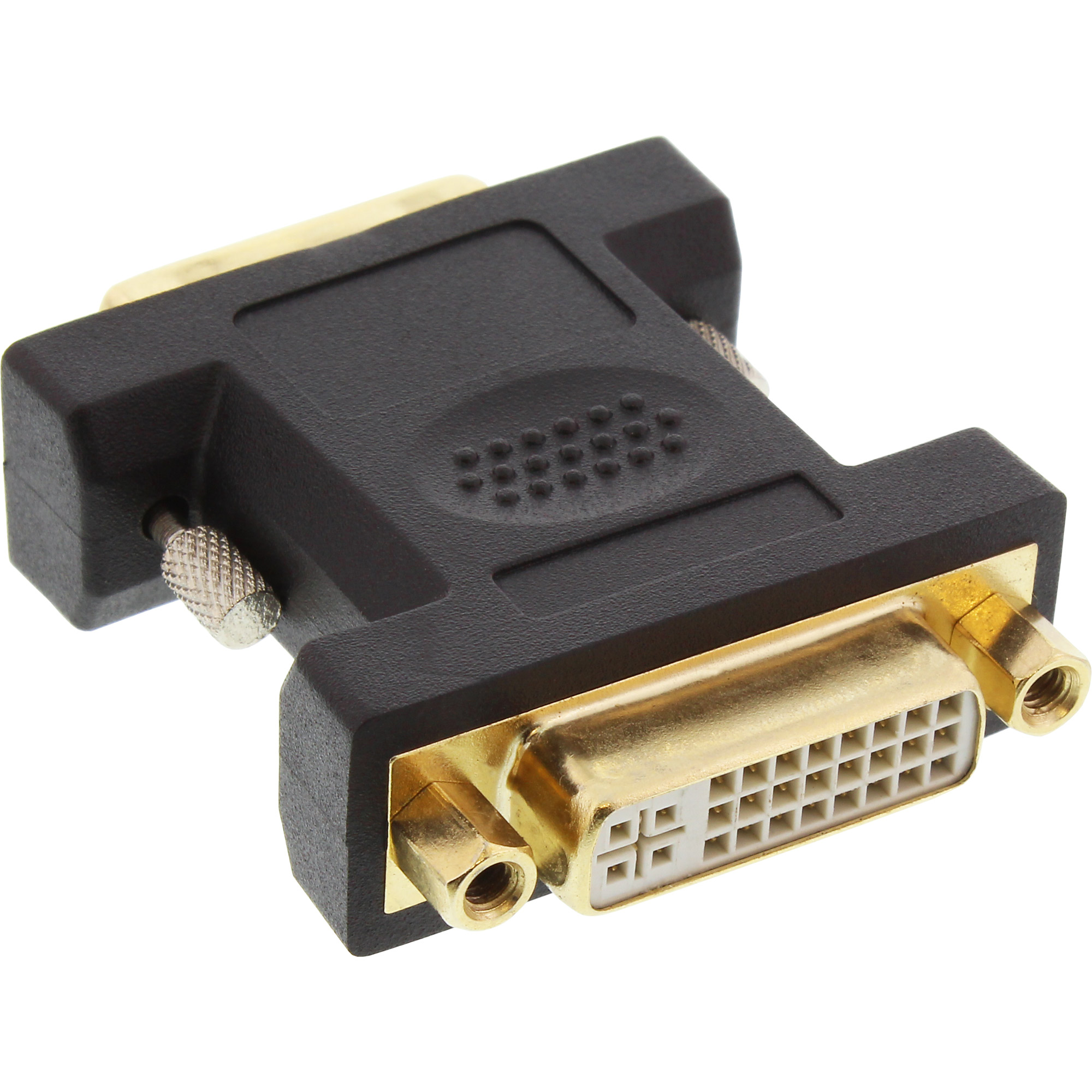 Inline® DVI-D Adapter, Digital 24+5 Buchse an DVI-D 24+1 Stecker, verg. Kontakte Inline® DVI-D Adapter, Digital 24+5 Buchse an DVI-D 24+1 Stecker, verg. Kontakte