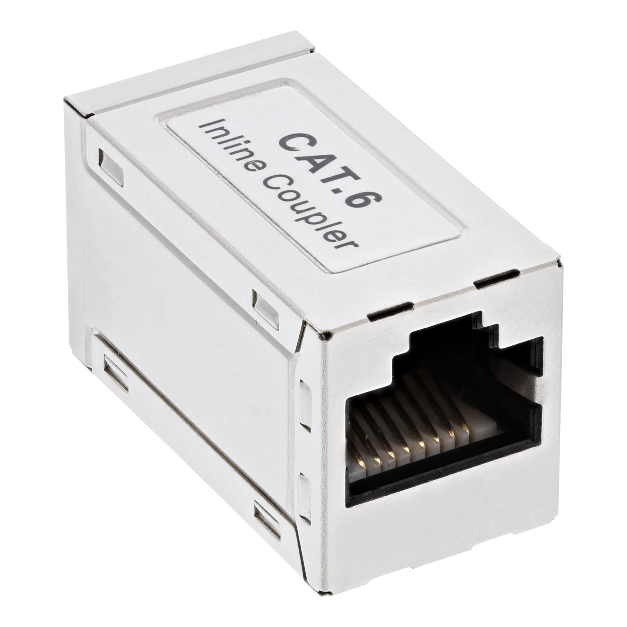 Inline® Patchkabelkupplung Metall Cat.6, 2x RJ45 Buchse, geschirmt Inline® Patchkabelkupplung Metall Cat.6, 2x RJ45 Buchse, geschirmt