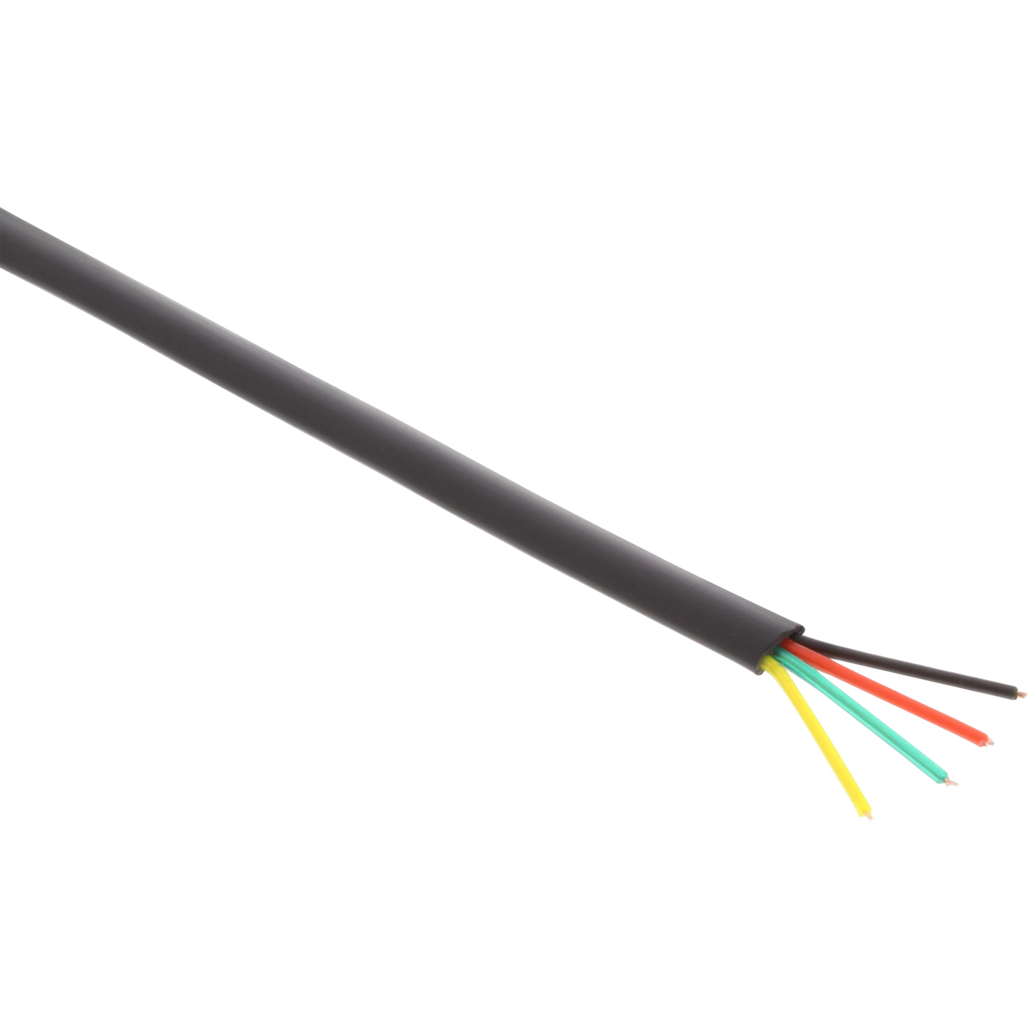 Inline® Modularkabel, 4adrig Flachband schwarz, 100m Ring