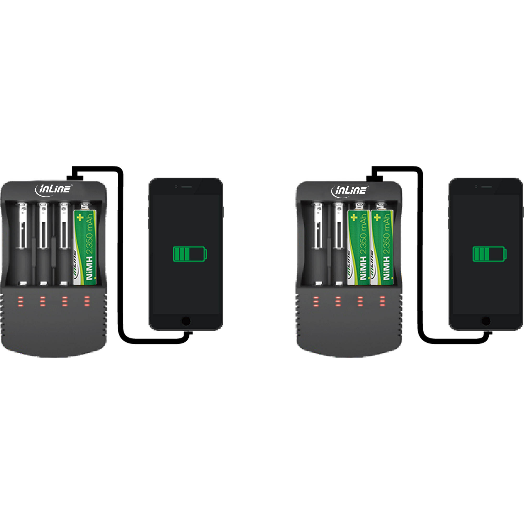 Inline® Ladegerät für Lithium und NiCd+NiMH Inline® Ladegerät für Lithium und NiCd+NiMH