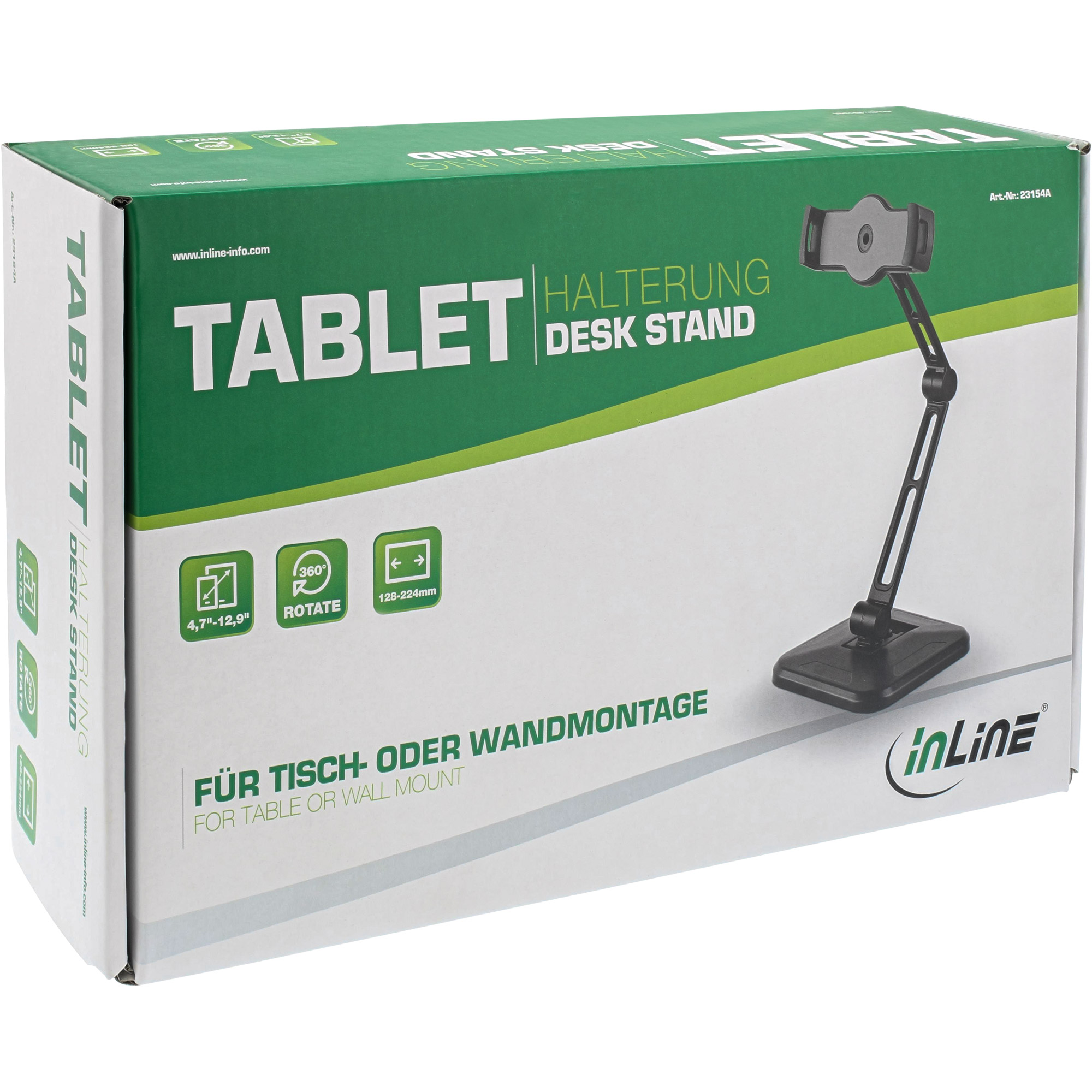 Inline® Tablet Halterung für Wand- oder Tischmontage, universal für 4,7"-12,9"