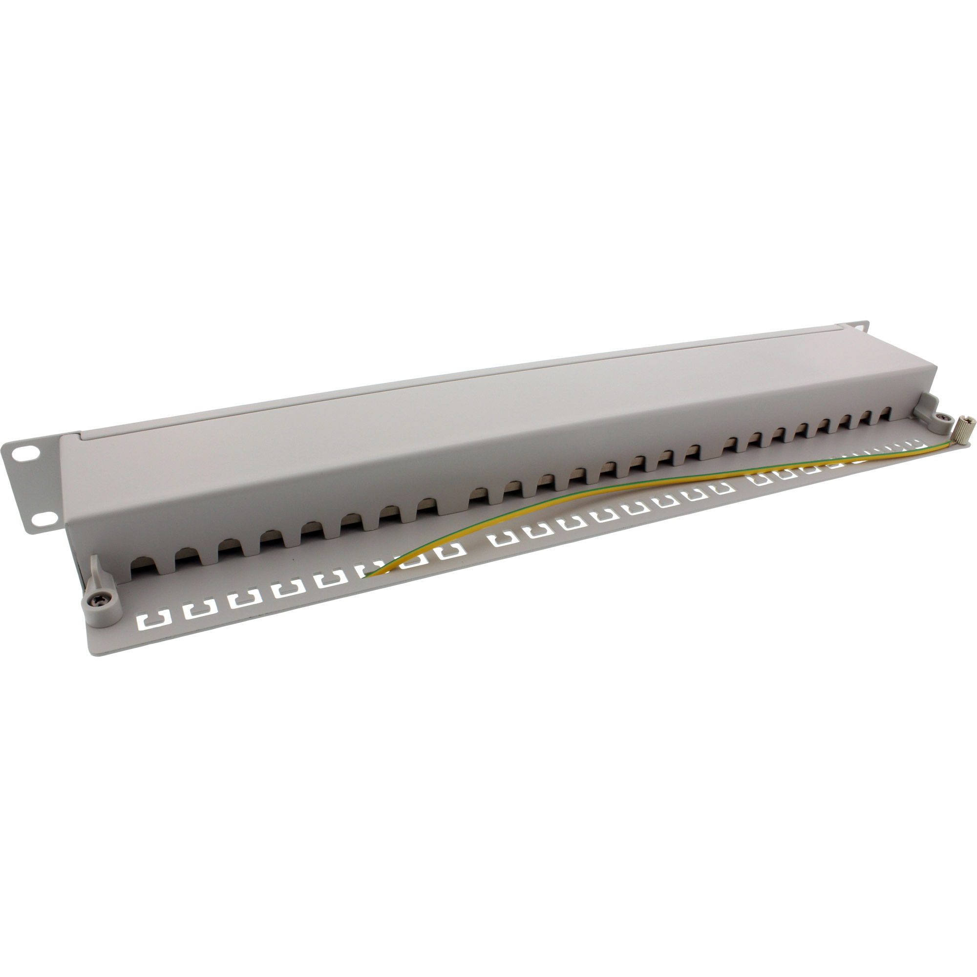Inline® Patchfeld Cat.6A 24-fach 19" 1HE lichtgrau RAL7035