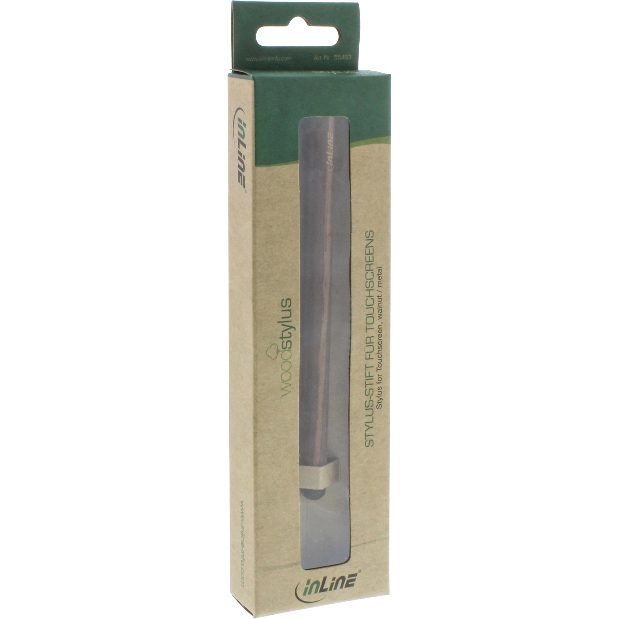Inline® woodstylus, Stylus-Stift für Touchscreens, Walnuss/Metall