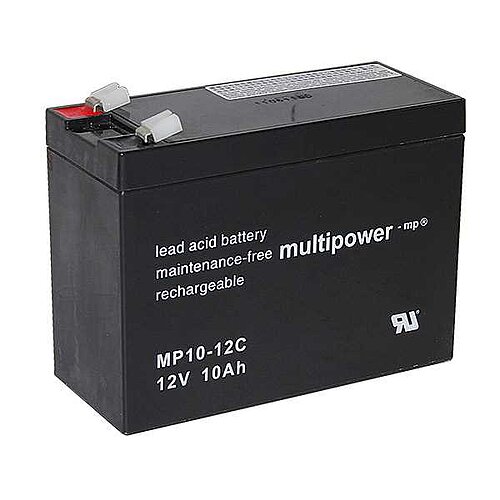 Multipower MP10-12C AGM 12 V 10 Ah 6,3mm Faston Multipower MP10-12C AGM 12 V 10 Ah 6,3mm Faston