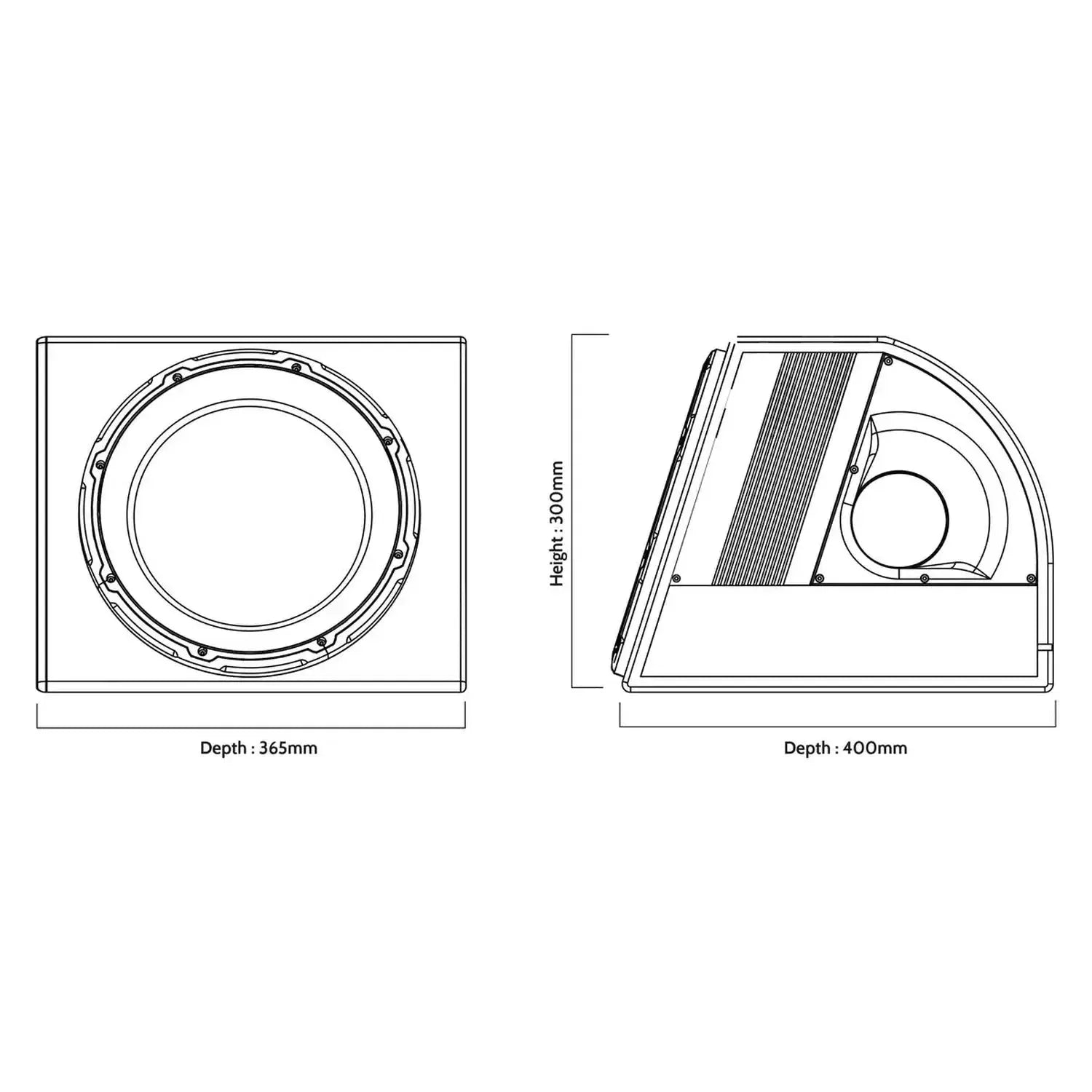 Edge Car Audio DB EDB10A-E0 10 Zoll Aktiv-Gehäusesubwoofer