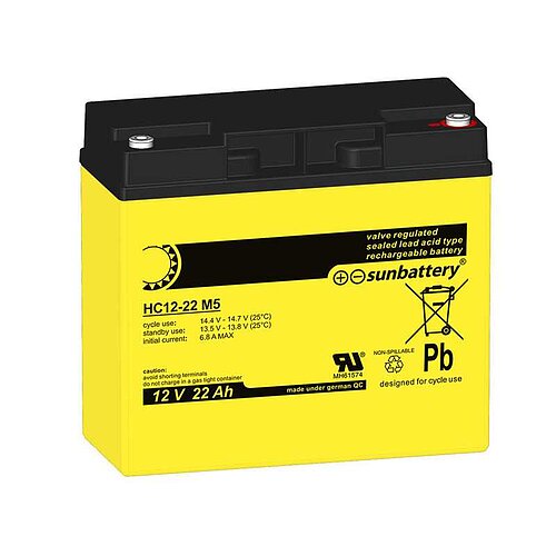 Sun Battery HC12-22 M5 12V 22Ah zyklenfest Sun Battery HC12-22 M5 12V 22Ah zyklenfest