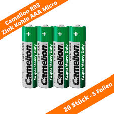 20x Camelion Super Heavy Duty AAA Micro R03 Zink Kohle Batterie 20x Camelion Super Heavy Duty AAA Micro R03 Zink Kohle Batterie