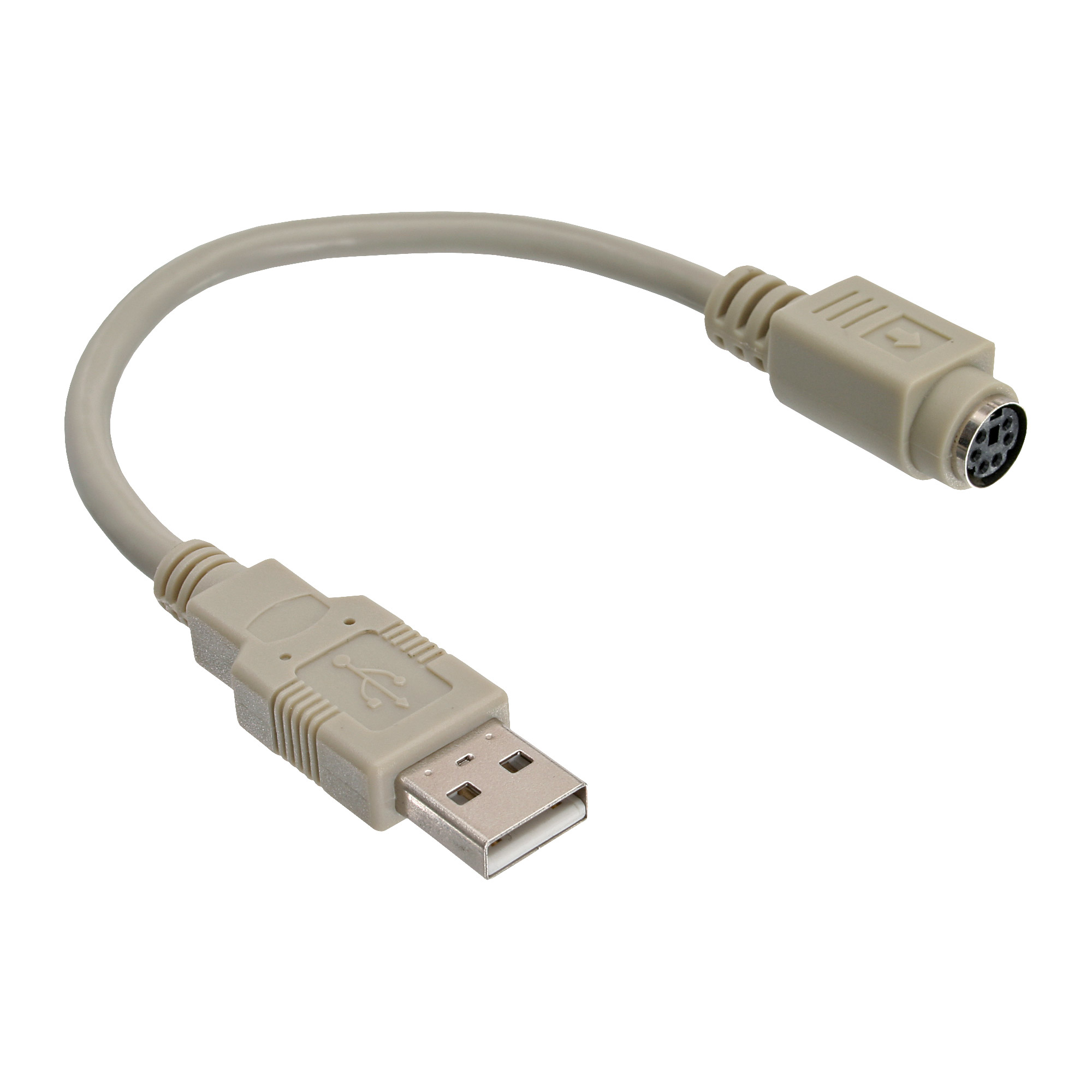 Inline® USB Adapter Kabel, USB Stecker A auf PS/2 Buchse