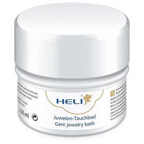 Heli - gebrauchsfertige Juwelentauchbad mit Pflegetuch für Schmuck 150ml - 12er Verpackung