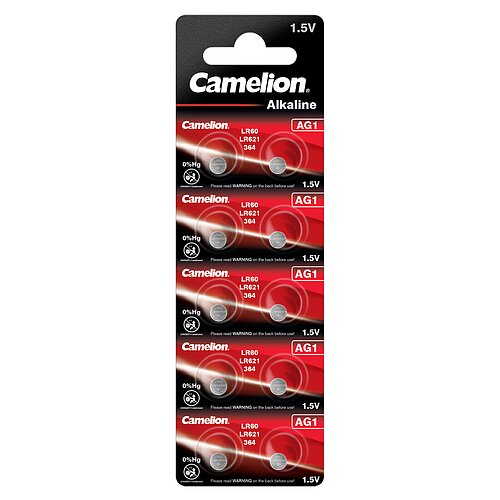 Camelion AG1 LR60 LR621 364 1.5V Alkaline Knopfzelle - 100er Verpackung