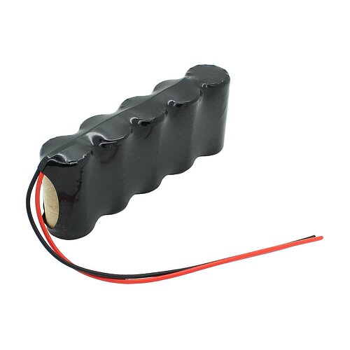 Notleuchtenakku NiCd 6,0V 2500mAh F1x5 Baby C mit 200mm Kabel einseitig Notleuchtenakku NiCd 6,0V 2500mAh F1x5 Baby C mit 200mm Kabel einseitig