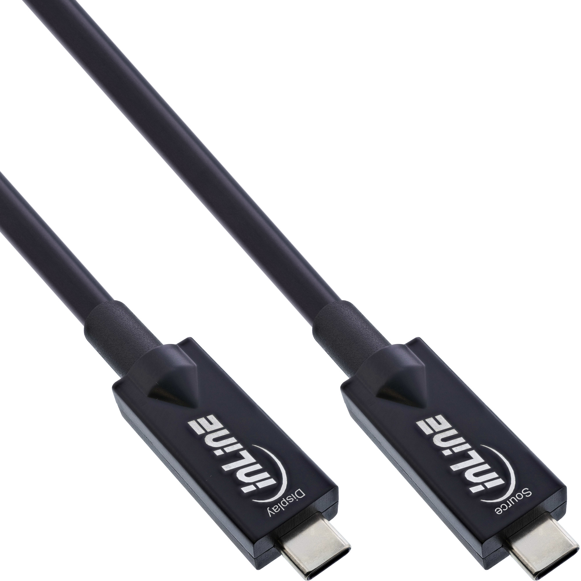 Inline® USB 3.2 Gen.2 AOC Kabel, USB-C Stecker/Stecker, schwarz, 7,5m
