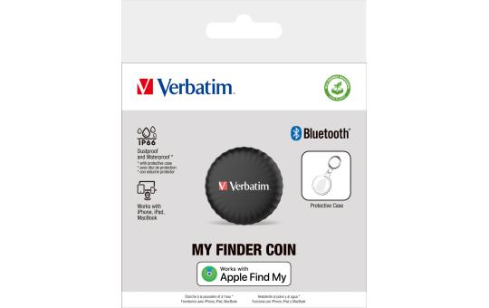 Bluetooth Tracker Verbatim My Finder ''MYFC-01B'' für Apple ''Wo ist?'' mit Ring