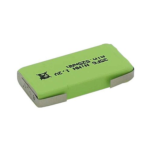 Prismatischer NiMH-Akku 1,2V 550mAh mit Lötfahnen U-Form passend für HF-C1U, H3/5F6S Prismatischer NiMH-Akku 1,2V 550mAh mit Lötfahnen U-Form passend für HF-C1U, H3/5F6S