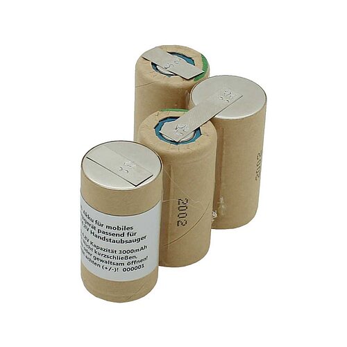 Akku für mobiles Reinigungsgerät NiMH 4,8V 3000mAh passend für Rowenta 4,8V Handstaubsauger