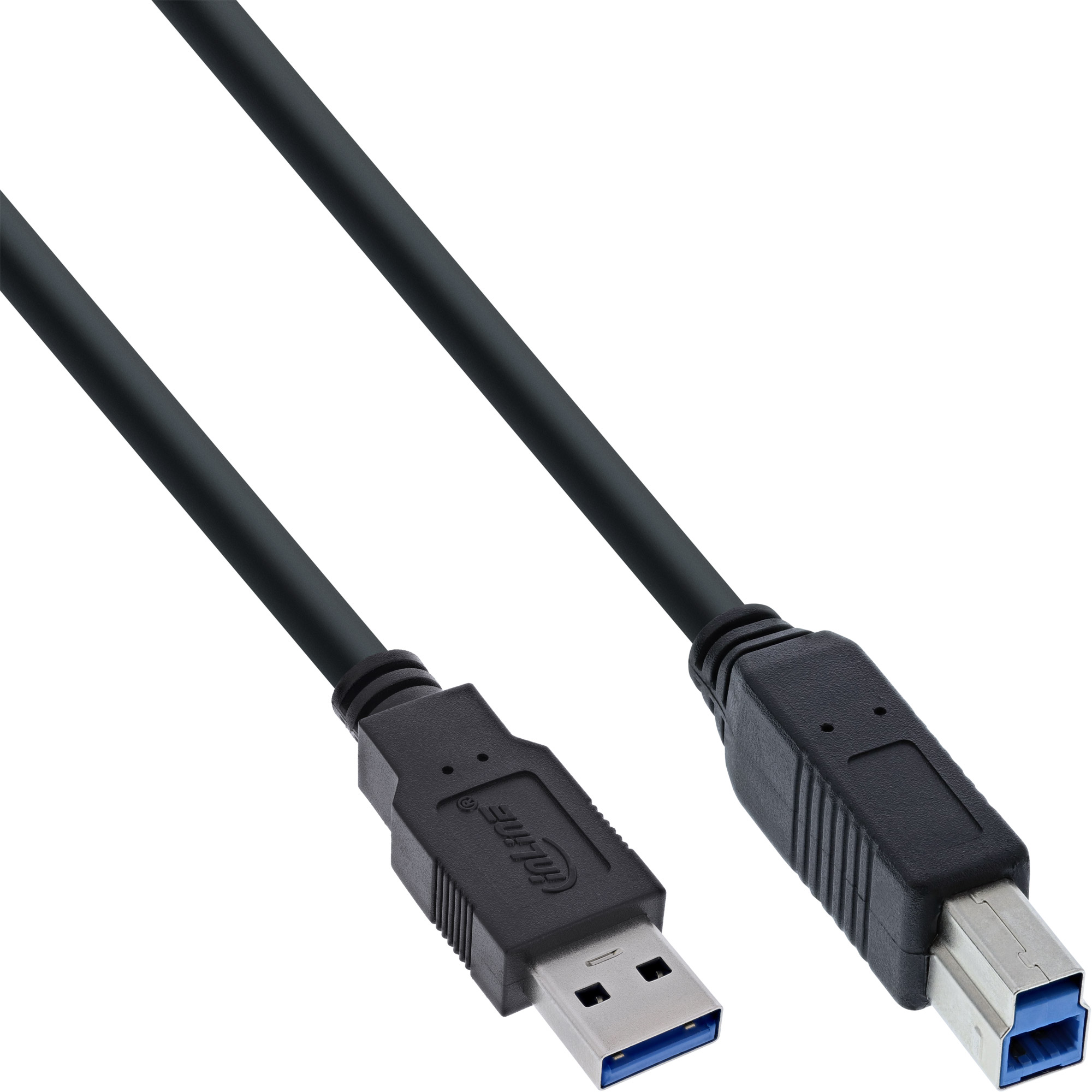 Inline® USB 3.2 Gen.1 Kabel, A an B, schwarz, 5m