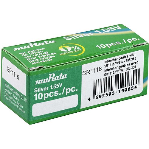 10x SR1116 365 / 366 MultiDrain Silberoxid Batterie Murata ex Sony 1,55 V
