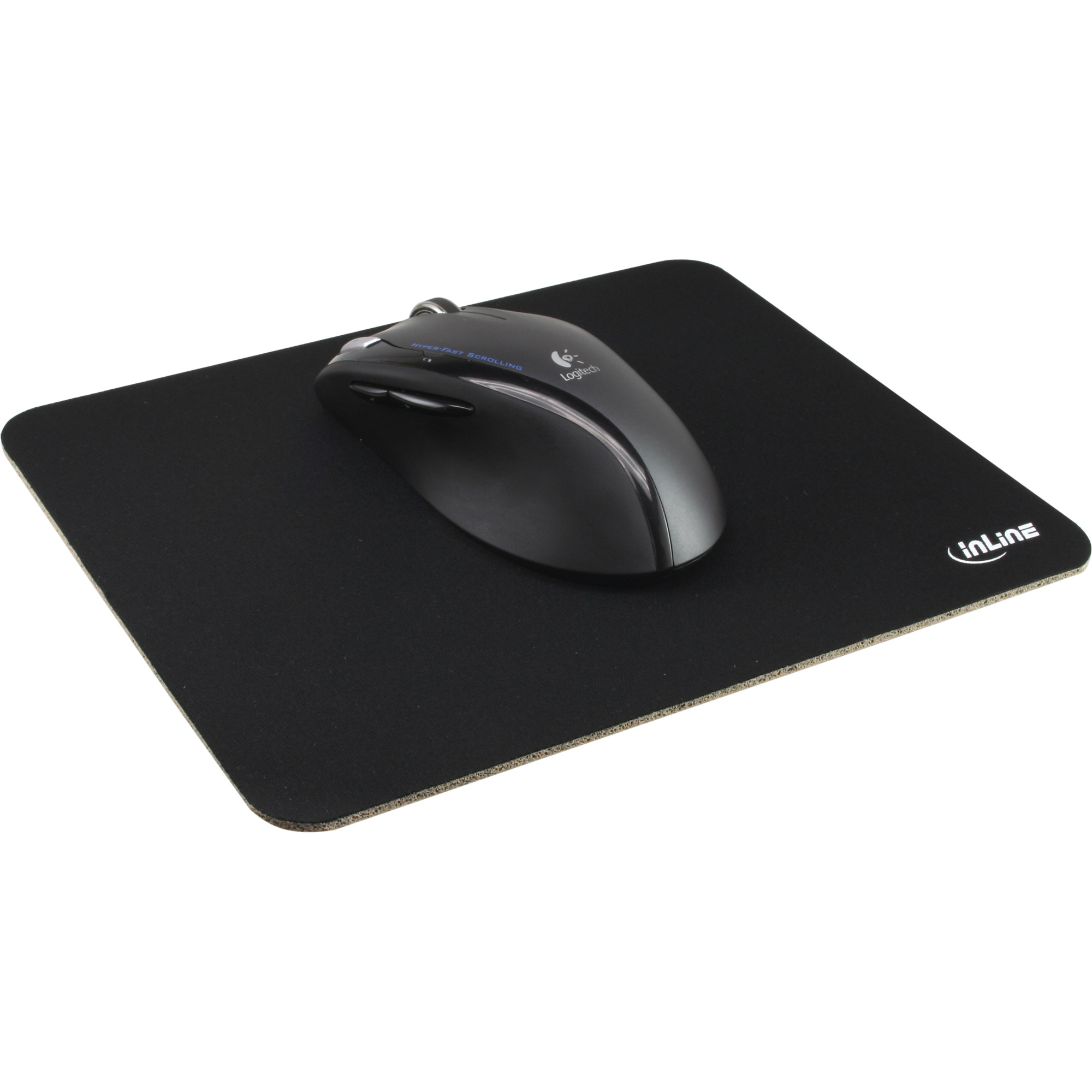 Inline® Maus-Pad Recycled, schwarz, 230x190x2,5mm