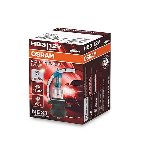OSRAM HB3 12V 60W P20d NIGHT BREAKER® LASER +150% mehr Helligkeit 1 Stück