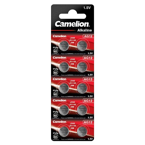 10x Camelion AG12 LR43 LR1142 386 1.5V Alkaline Knopfzelle