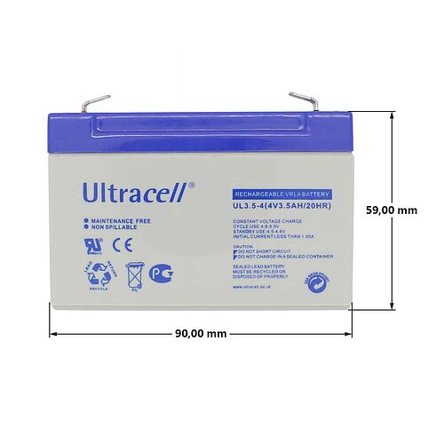 Ultracell UL3.5-4 4V 3,5Ah ersetzt Sonnenschein A504/3.5S