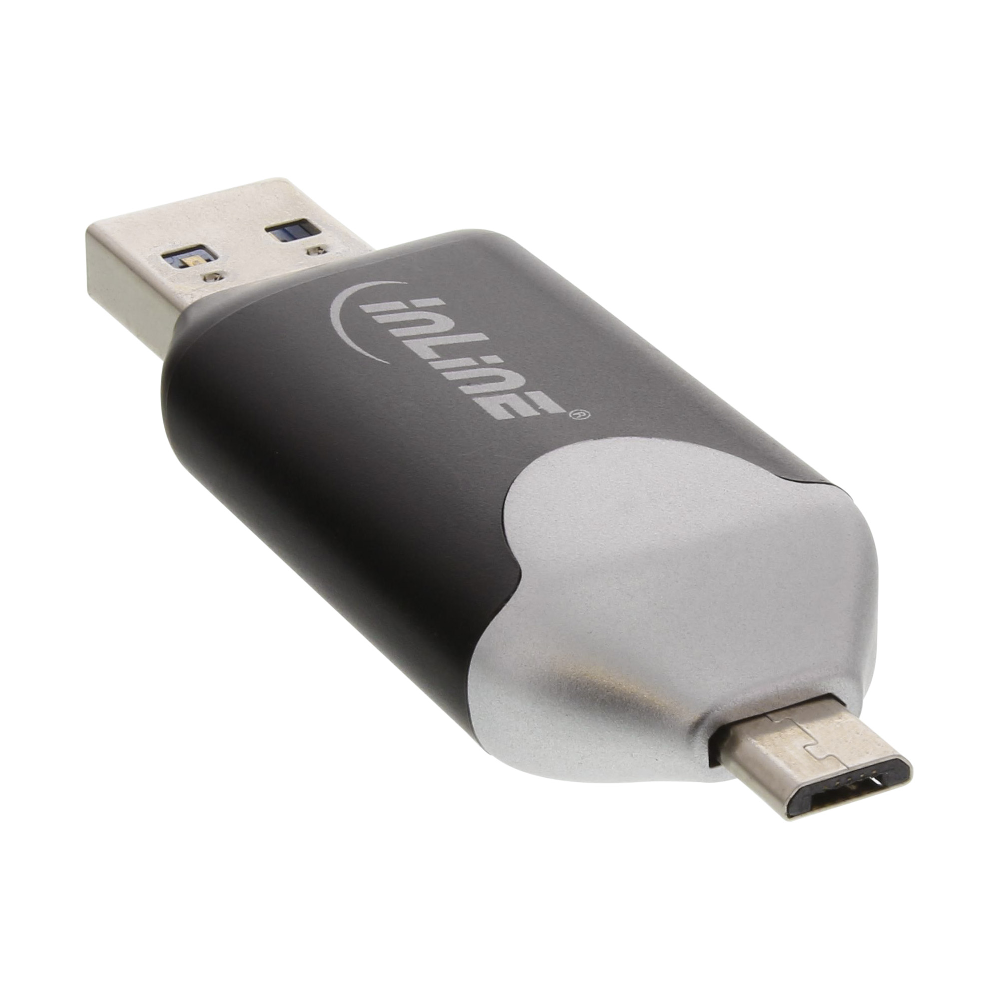 Inline® USB3.0 Dual Cardreader, USB A und Micro-USB 2.0 für SDXC und microSDXC Inline® USB3.0 Dual Cardreader, USB A und Micro-USB 2.0 für SDXC und microSDXC