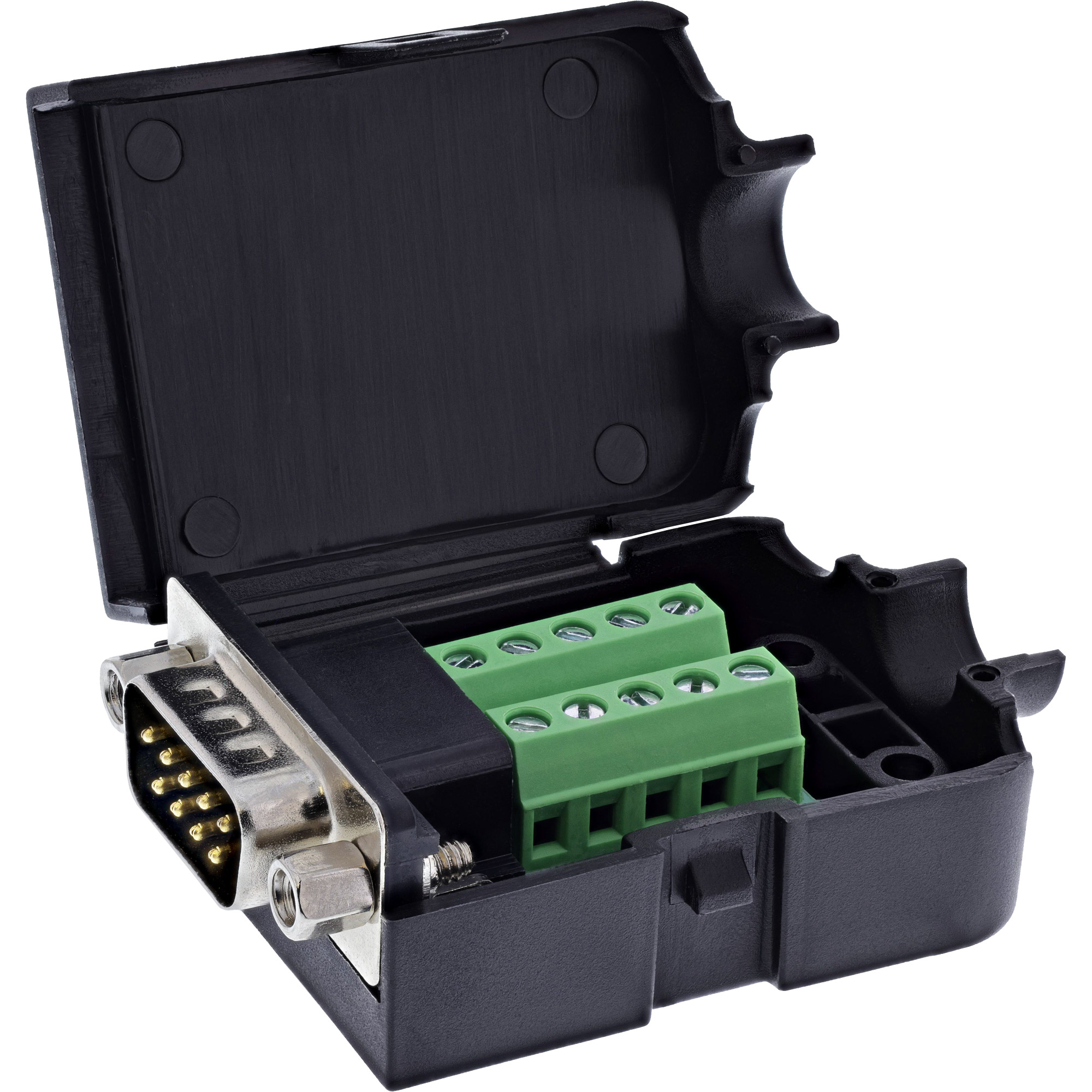 InLine® D-Sub 9 Breakout-Terminalblock, Stecker, Schraubklemme