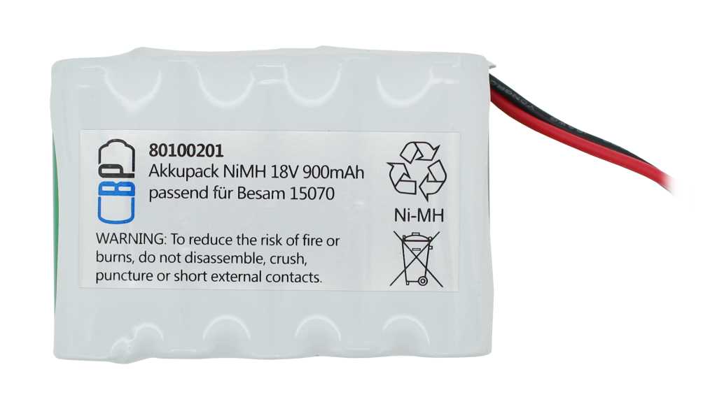 Akku für Türsteuerung NiMH 18V 900mAh passend für Besam 15070 Akku für Türsteuerung NiMH 18V 900mAh passend für Besam 15070
