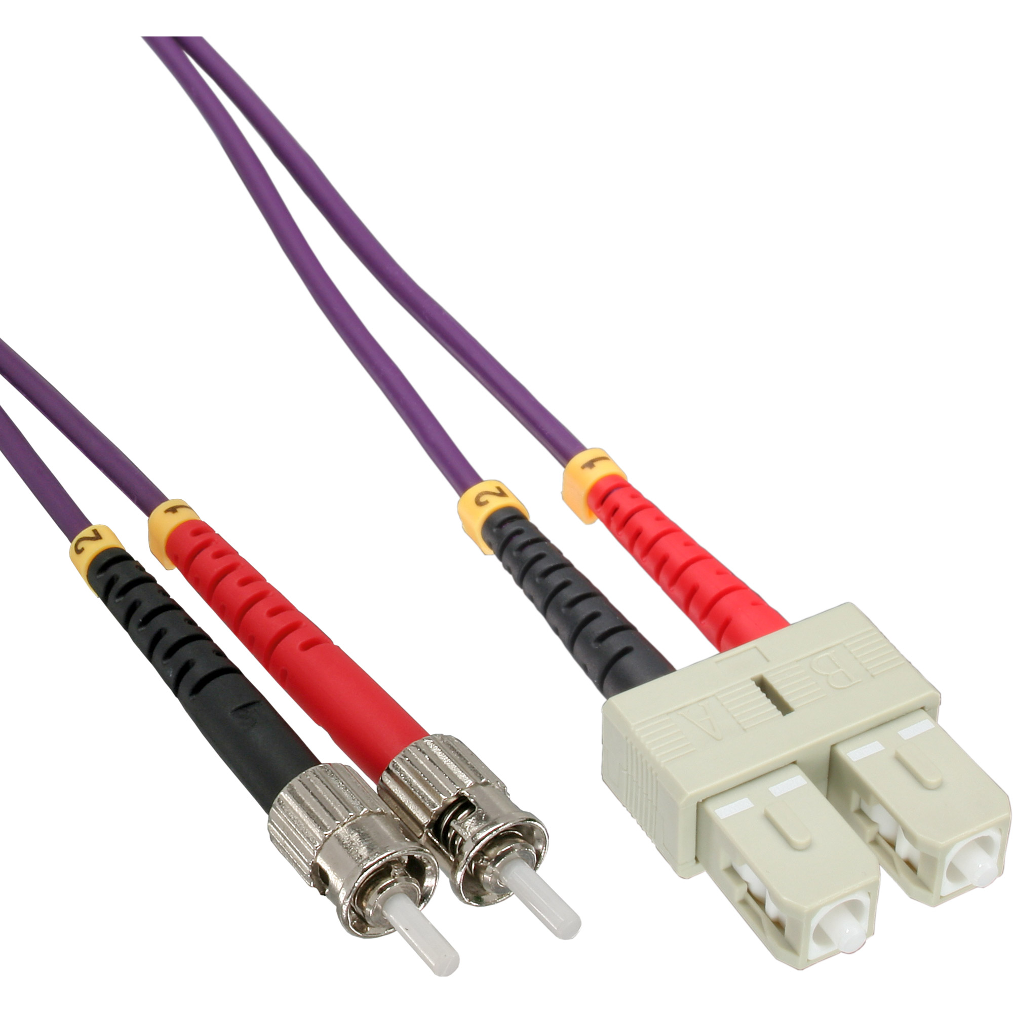 Inline® LWL Duplex Kabel, SC/ST, 50/125µm, OM4, 2m