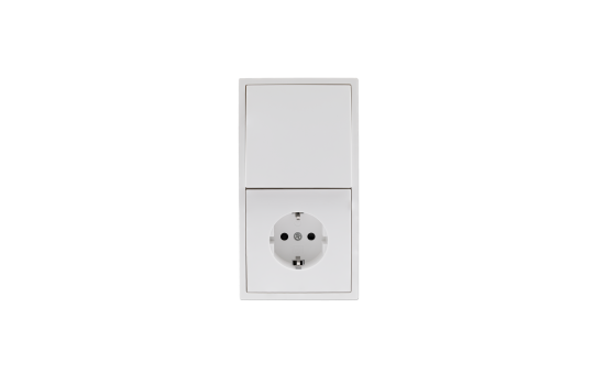 Schalter und Steckdosen Set McPower Shallow ''Tür 2-fach Profi'' 3-teilig, Steckanschluss