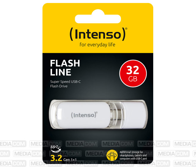 USB 3.2 OTG Stick 32GB, Flash Line, weiss