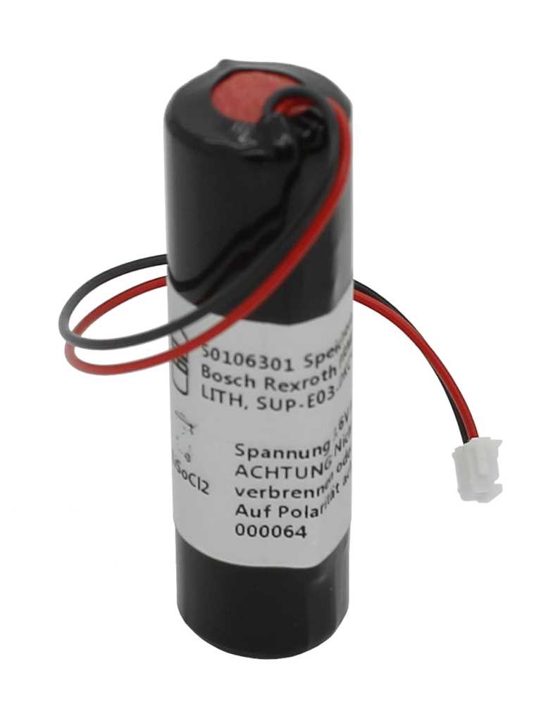 Speicherbatterie 3,6V ersetzt Bosch Rexroth PRM1-03V6-1800C-D2-LITH, SUP-E03-DKC*CS-Battery, R911296949, R911295648 Speicherbatterie 3,6V ersetzt Bosch Rexroth PRM1-03V6-1800C-D2-LITH, SUP-E03-DKC*CS-Battery, R911296949, R911295648