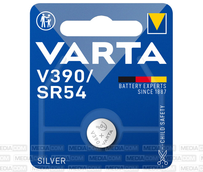 Batterie Silver Oxide, Knopfzelle, 390, SR54, 1.55V