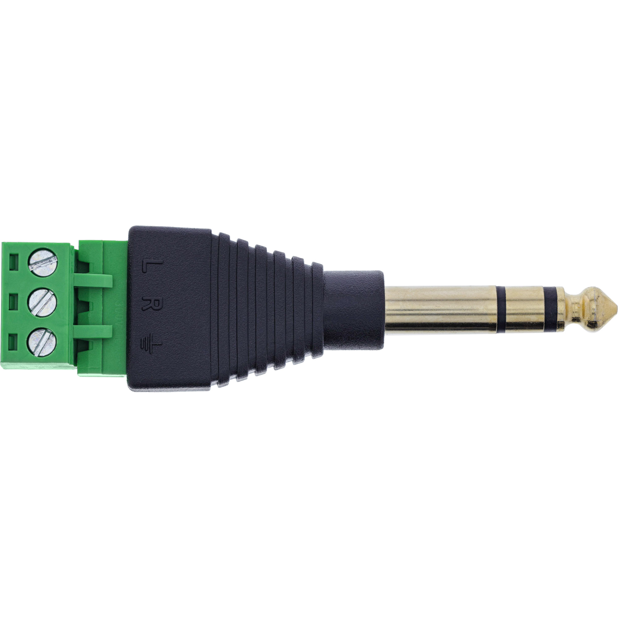 InLine® 6,35mm Klinkenstecker an Terminalblock, Stereo, 3-polig